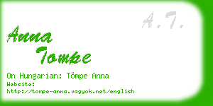 anna tompe business card